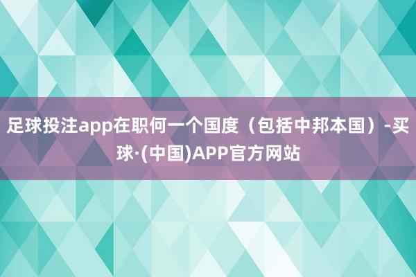 足球投注app在职何一个国度（包括中邦本国）-买球·(中国)APP官方网站