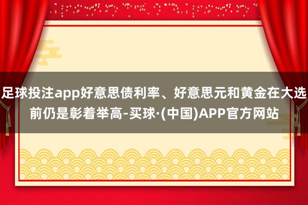 足球投注app好意思债利率、好意思元和黄金在大选前仍是彰着举高-买球·(中国)APP官方网站