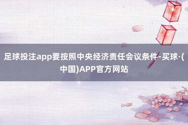 足球投注app要按照中央经济责任会议条件-买球·(中国)APP官方网站