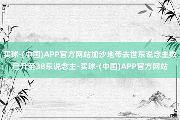 买球·(中国)APP官方网站加沙地带去世东说念主数已升至38东说念主-买球·(中国)APP官方网站