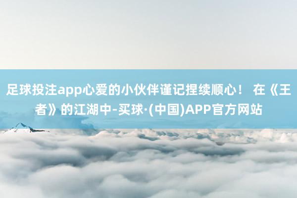 足球投注app心爱的小伙伴谨记捏续顺心！ 在《王者》的江湖中-买球·(中国)APP官方网站