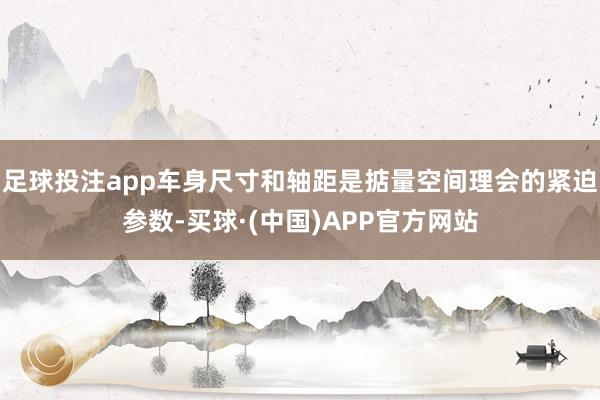 足球投注app车身尺寸和轴距是掂量空间理会的紧迫参数-买球·(中国)APP官方网站