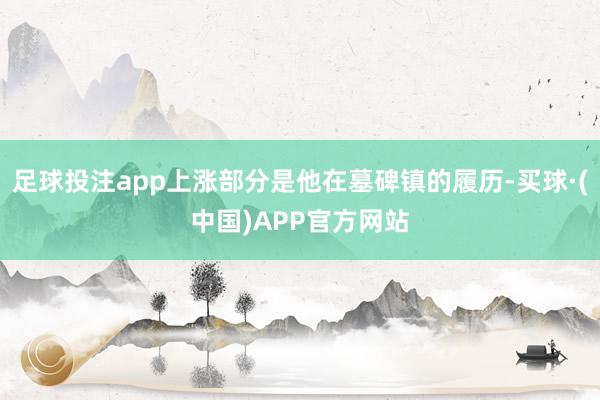 足球投注app上涨部分是他在墓碑镇的履历-买球·(中国)APP官方网站