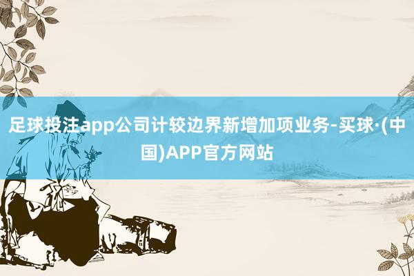 足球投注app公司计较边界新增加项业务-买球·(中国)APP官方网站