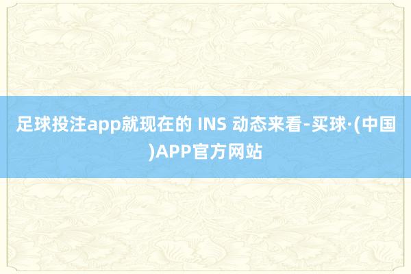 足球投注app就现在的 INS 动态来看-买球·(中国)APP官方网站