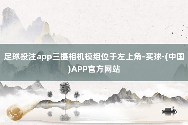 足球投注app三摄相机模组位于左上角-买球·(中国)APP官方网站