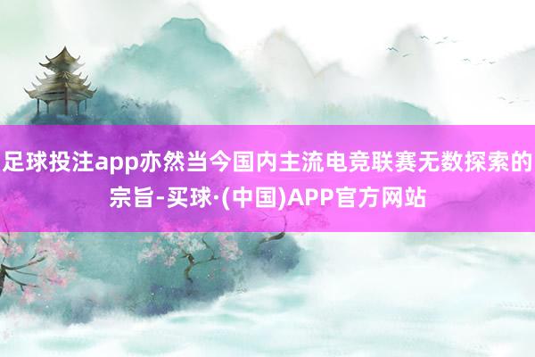 足球投注app亦然当今国内主流电竞联赛无数探索的宗旨-买球·(中国)APP官方网站