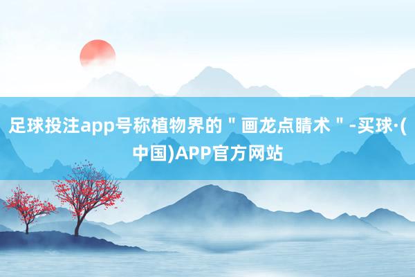 足球投注app号称植物界的＂画龙点睛术＂-买球·(中国)APP官方网站
