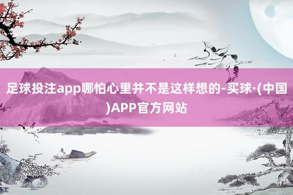 足球投注app哪怕心里并不是这样想的-买球·(中国)APP官方网站