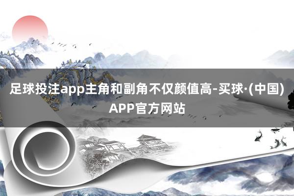 足球投注app主角和副角不仅颜值高-买球·(中国)APP官方网站