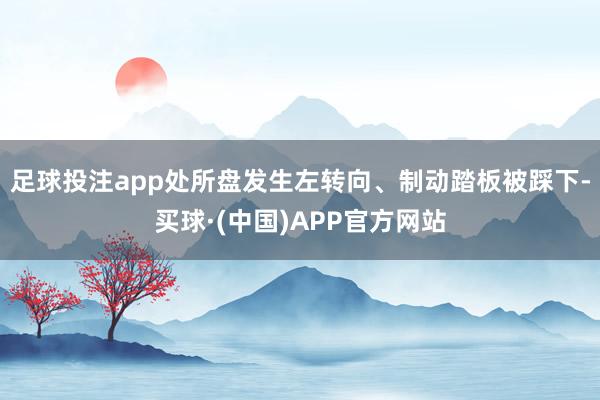 足球投注app处所盘发生左转向、制动踏板被踩下-买球·(中国)APP官方网站