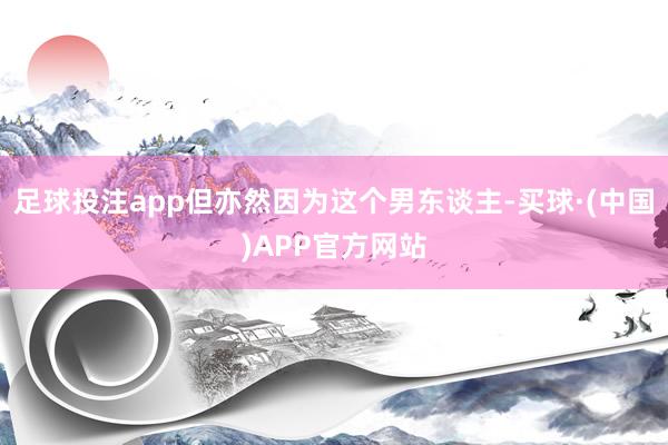 足球投注app但亦然因为这个男东谈主-买球·(中国)APP官方网站