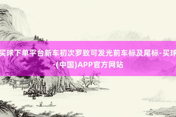 买球下单平台新车初次罗致可发光前车标及尾标-买球·(中国)APP官方网站