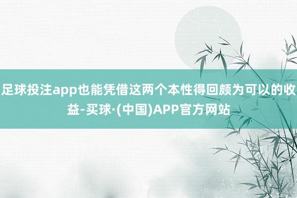 足球投注app也能凭借这两个本性得回颇为可以的收益-买球·(中国)APP官方网站