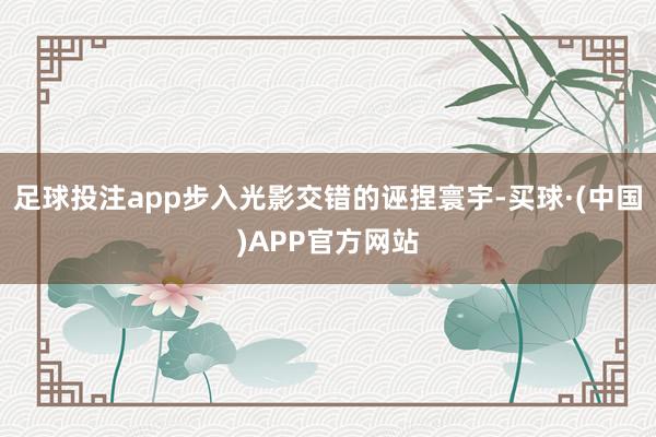 足球投注app步入光影交错的诬捏寰宇-买球·(中国)APP官方网站