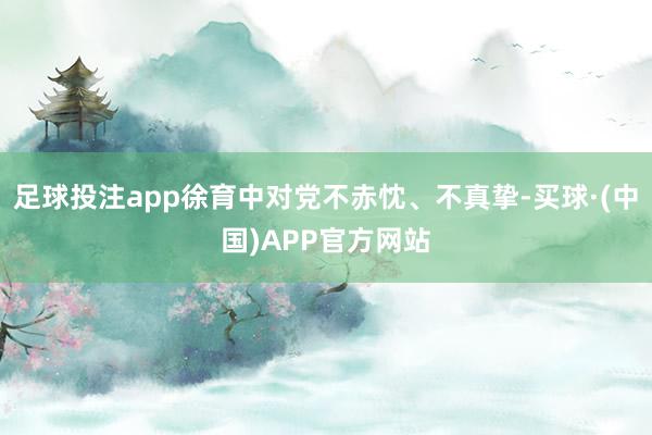 足球投注app徐育中对党不赤忱、不真挚-买球·(中国)APP官方网站