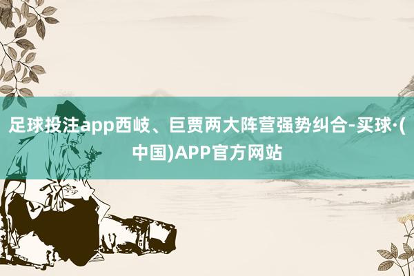 足球投注app西岐、巨贾两大阵营强势纠合-买球·(中国)APP官方网站