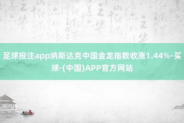 足球投注app纳斯达克中国金龙指数收涨1.44%-买球·(中国)APP官方网站