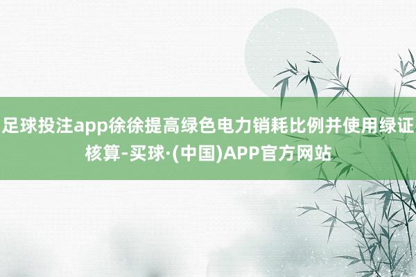 足球投注app徐徐提高绿色电力销耗比例并使用绿证核算-买球·(中国)APP官方网站