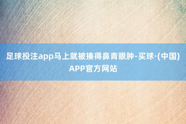 足球投注app马上就被揍得鼻青眼肿-买球·(中国)APP官方网站