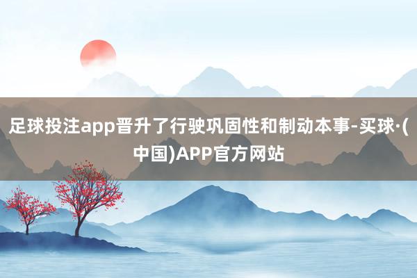 足球投注app晋升了行驶巩固性和制动本事-买球·(中国)APP官方网站