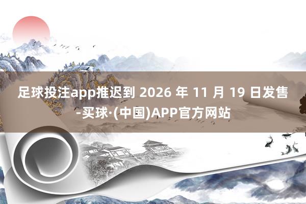足球投注app推迟到 2026 年 11 月 19 日发售-买球·(中国)APP官方网站