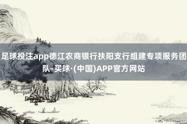 足球投注app德江农商银行扶阳支行组建专项服务团队-买球·(中国)APP官方网站