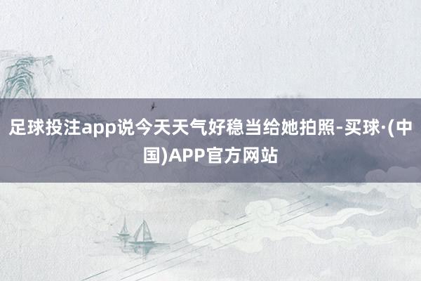 足球投注app说今天天气好稳当给她拍照-买球·(中国)APP官方网站