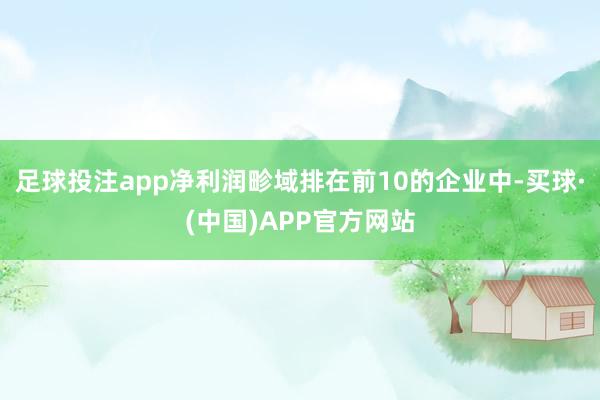 足球投注app净利润畛域排在前10的企业中-买球·(中国)APP官方网站