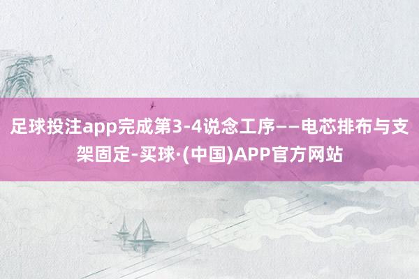 足球投注app完成第3-4说念工序——电芯排布与支架固定-买球·(中国)APP官方网站