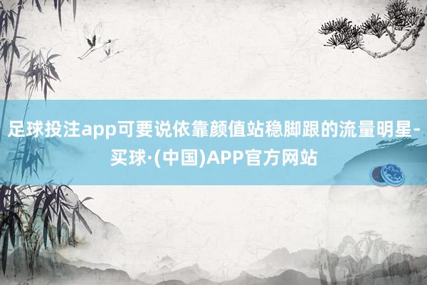 足球投注app可要说依靠颜值站稳脚跟的流量明星-买球·(中国)APP官方网站