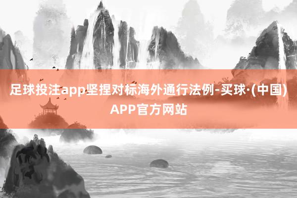 足球投注app坚捏对标海外通行法例-买球·(中国)APP官方网站