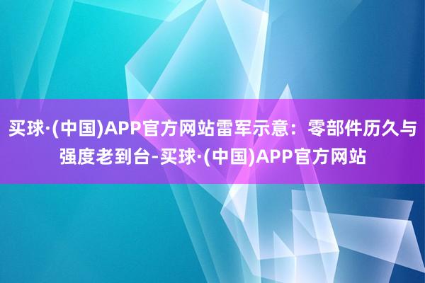 买球·(中国)APP官方网站雷军示意：零部件历久与强度老到台-买球·(中国)APP官方网站