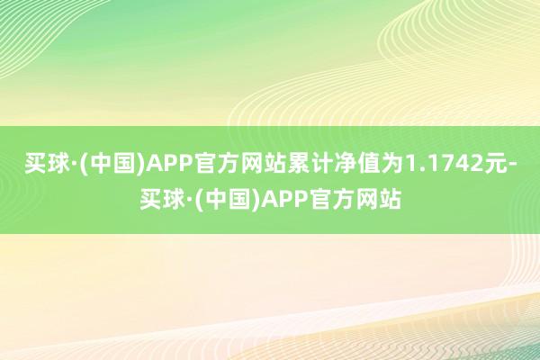 买球·(中国)APP官方网站累计净值为1.1742元-买球·(中国)APP官方网站