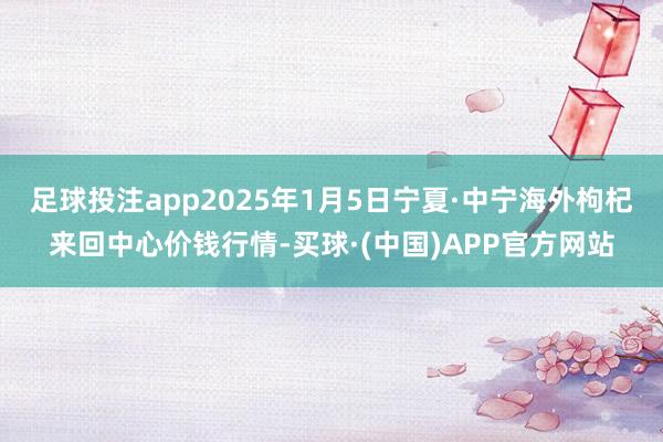 足球投注app2025年1月5日宁夏·中宁海外枸杞来回中心价钱行情-买球·(中国)APP官方网站