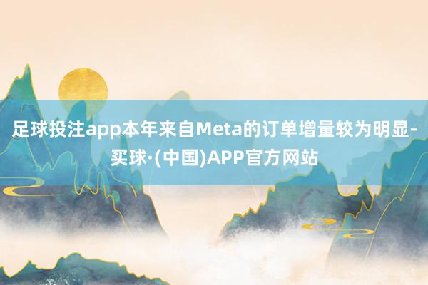 足球投注app本年来自Meta的订单增量较为明显-买球·(中国)APP官方网站