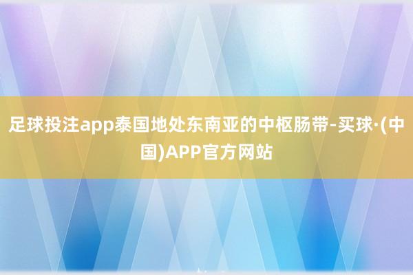 足球投注app泰国地处东南亚的中枢肠带-买球·(中国)APP官方网站
