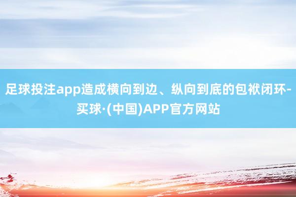 足球投注app造成横向到边、纵向到底的包袱闭环-买球·(中国)APP官方网站