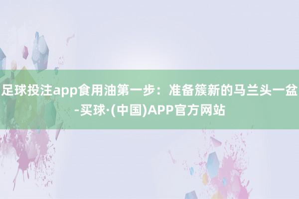足球投注app食用油第一步：准备簇新的马兰头一盆-买球·(中国)APP官方网站