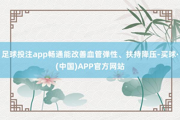 足球投注app畅通能改善血管弹性、扶持降压-买球·(中国)APP官方网站