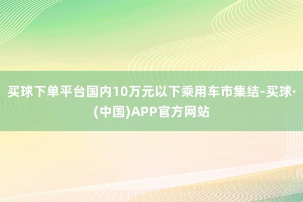 买球下单平台国内10万元以下乘用车市集结-买球·(中国)APP官方网站