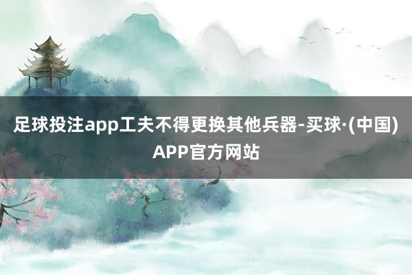 足球投注app工夫不得更换其他兵器-买球·(中国)APP官方网站